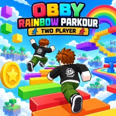 Obby Rainbow Parkour Two Player game Play Obby Rainbow Parkour Two Player game