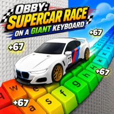 Play Obby: Supercar Race on a Giant Keyboard game