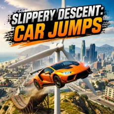 Slippery Descent: Car Jumps game Play Slippery Descent: Car Jumps game